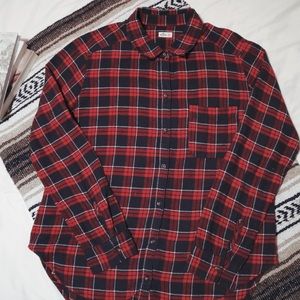 long sleeve button down flannel